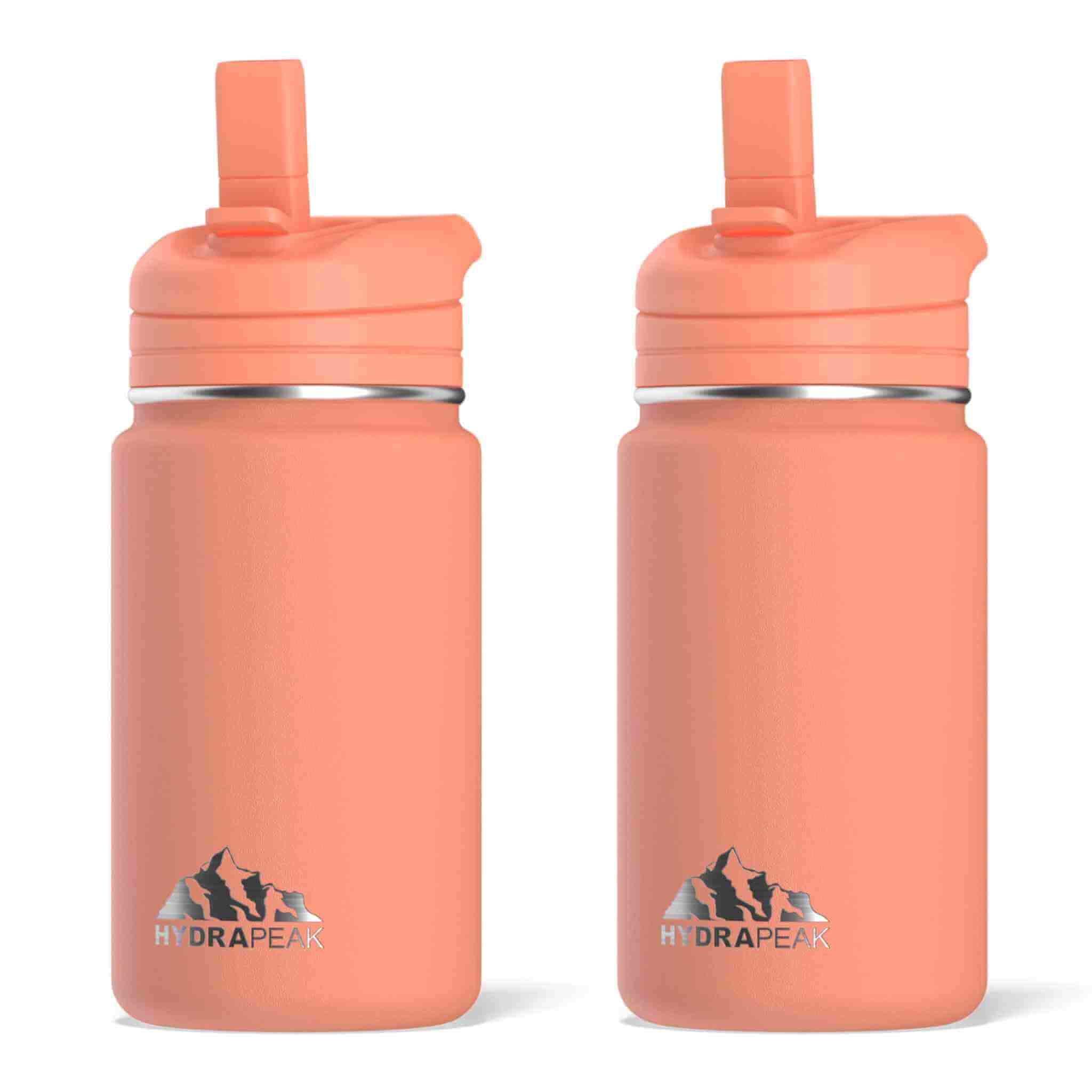 Hydrapeak Water Bottle Mini 2 Pack for Kids  with Straw Lid, Insulated