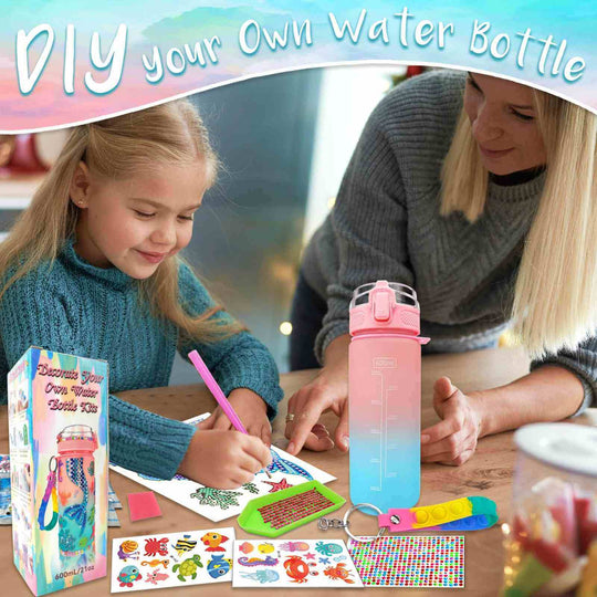 Decor Water Bottles for Girls Age 4-6-8-10, Mermaid Painting Crafts