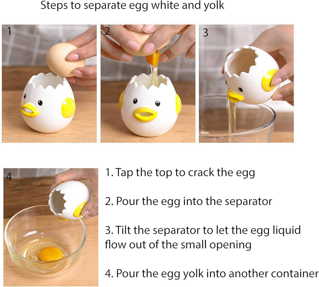 Egg Separator Cute Cartoon Model Kitchen Accessories Easy Separation of Egg Whites and Yolks Ceramics Cooking Kitchen Tool