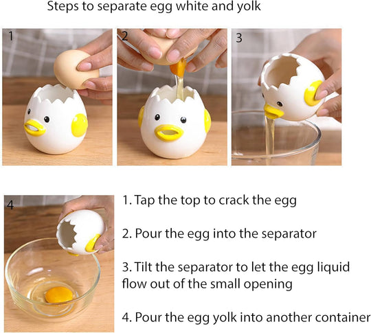 Egg Separator Cute Cartoon Model Kitchen Accessories Easy Separation of Egg Whites and Yolks Ceramics Cooking Kitchen Tool