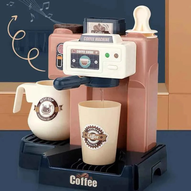 Coffee Machine Toy Kitchen Set Simulation Food Bread Coffee Cake
