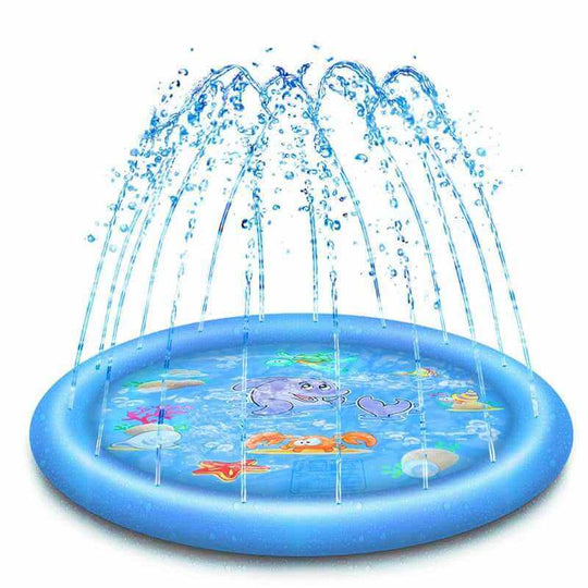 Pets Water Sprinkler Inflatable Bathtub with Water Spray for Pets