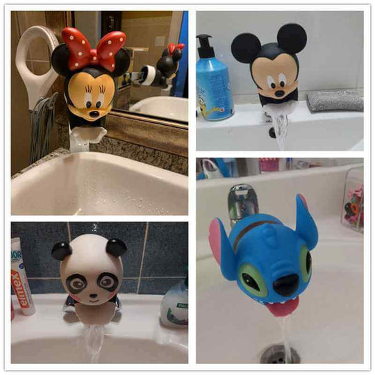 Water Faucet Extender Tap Disney Characters, Silicone Faucet Extension