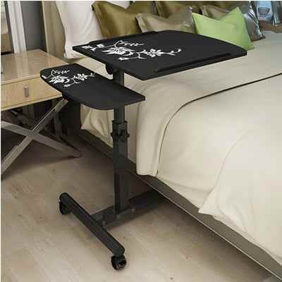 Bedside Laptop Table Adjustable Bed Stand for Computer with Wheels