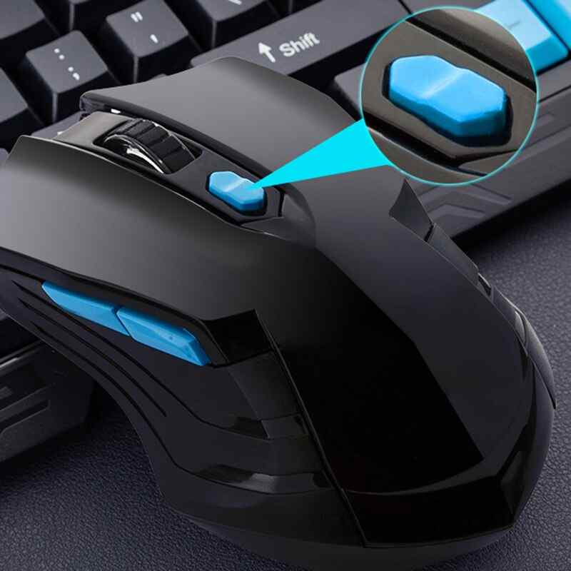 Wireless Gaming Keyboard and Mouse Combo Waterproof Multimedia USB Ergonomic Mouse