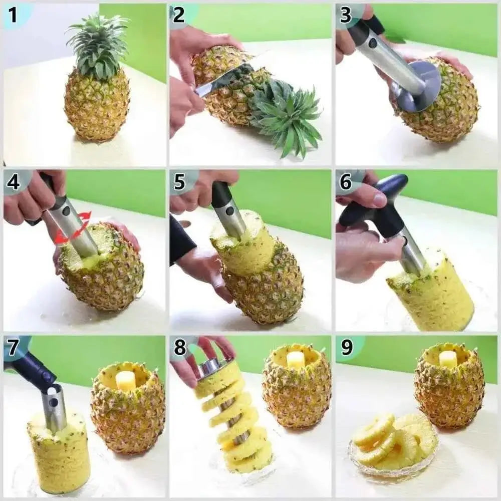 Pineapple Peeler and Corer Cutter Stainless Steel Durable and High Quality