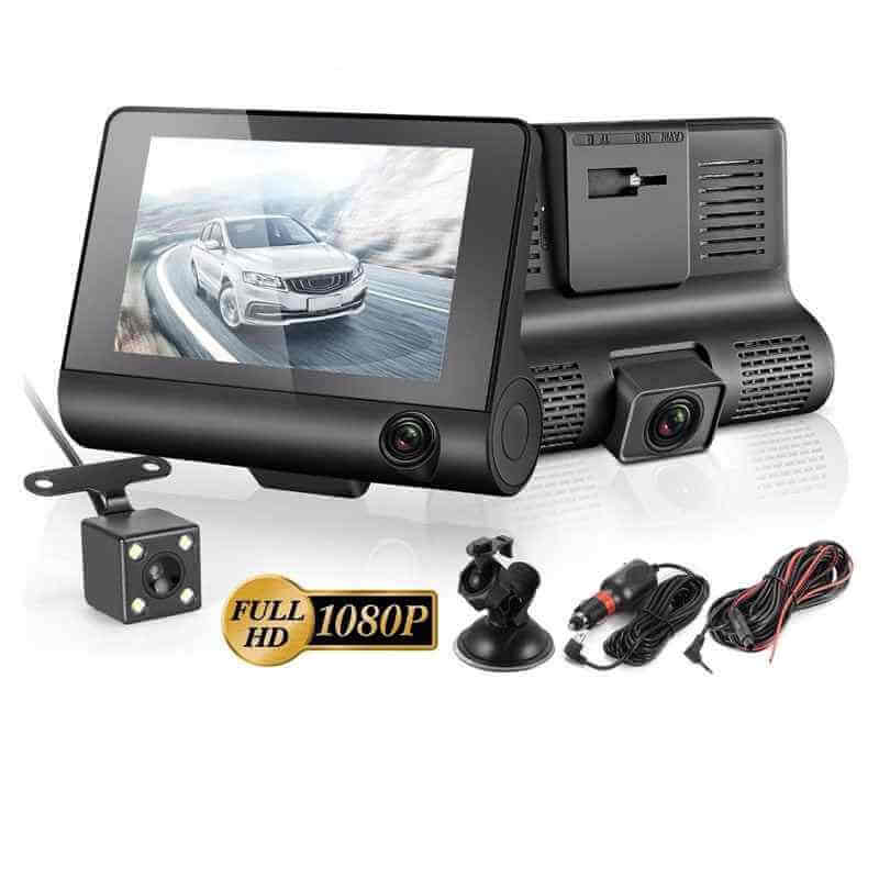 Car DVR Cameras 3 Full HD 1080P Ultimate Road Safety Recorder 4.0 inch