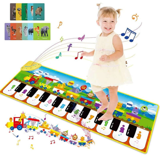 Children Musical Piano Play Mat, Animal Sound, Early Learning Stage