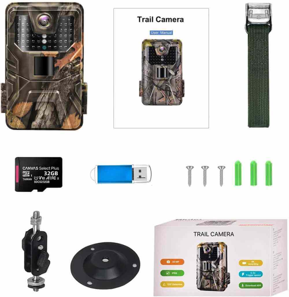 Trail Camera 36MP 1080P Full HD