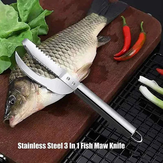 Fish Scale Knife, Stainless Steel 3 In 1, Convenient Tools for Kitchen