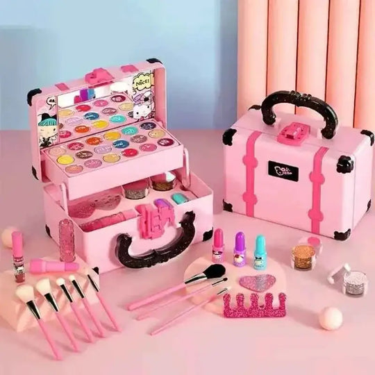 Childrens Makeup Kits Cosmetics Playing Box. Pretend Make Up Handbags