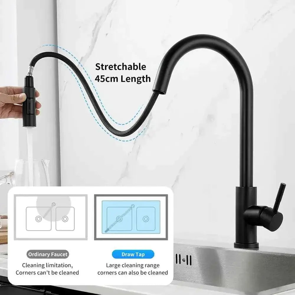 Smart Touch Kitchen Faucets with Sensor black color