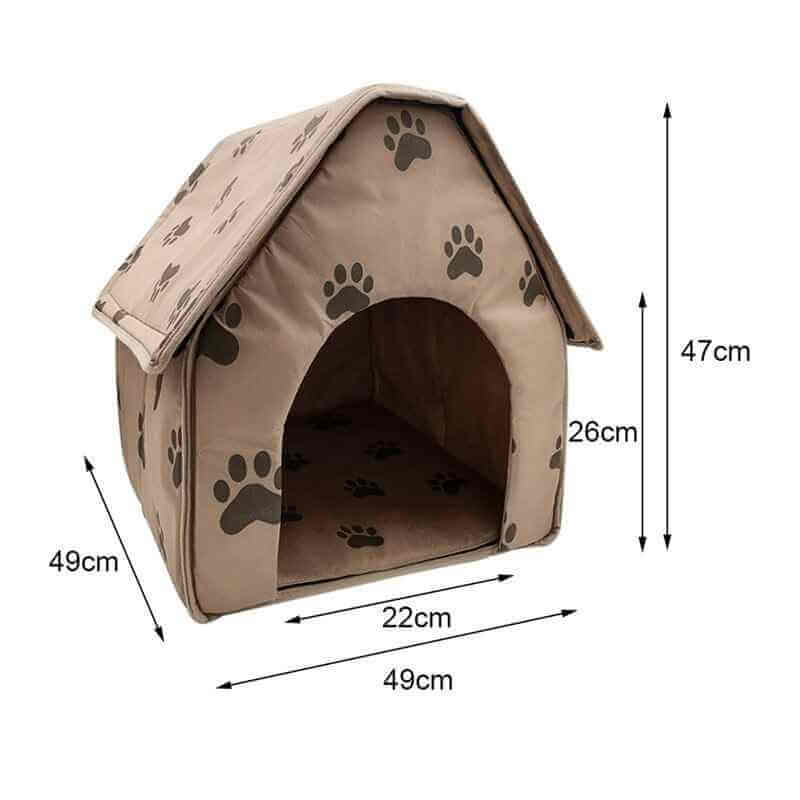 Outdoor Dog House Bed Waterproof Canvas Roof Bed Insulated All Weather