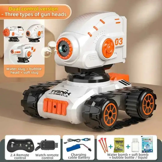 4WD Remote Control Tank Spray Fog a High Speed  Off-Road, All Terrain