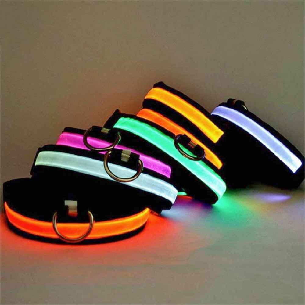 LED Dog Collar Flashing Collars, USB Rechargeable Light Up Dog Collar