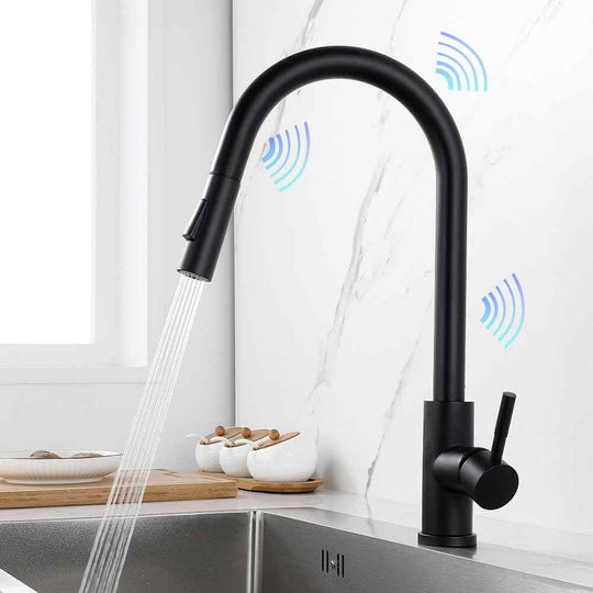 Smart Touch Kitchen Faucets with Sensor black color