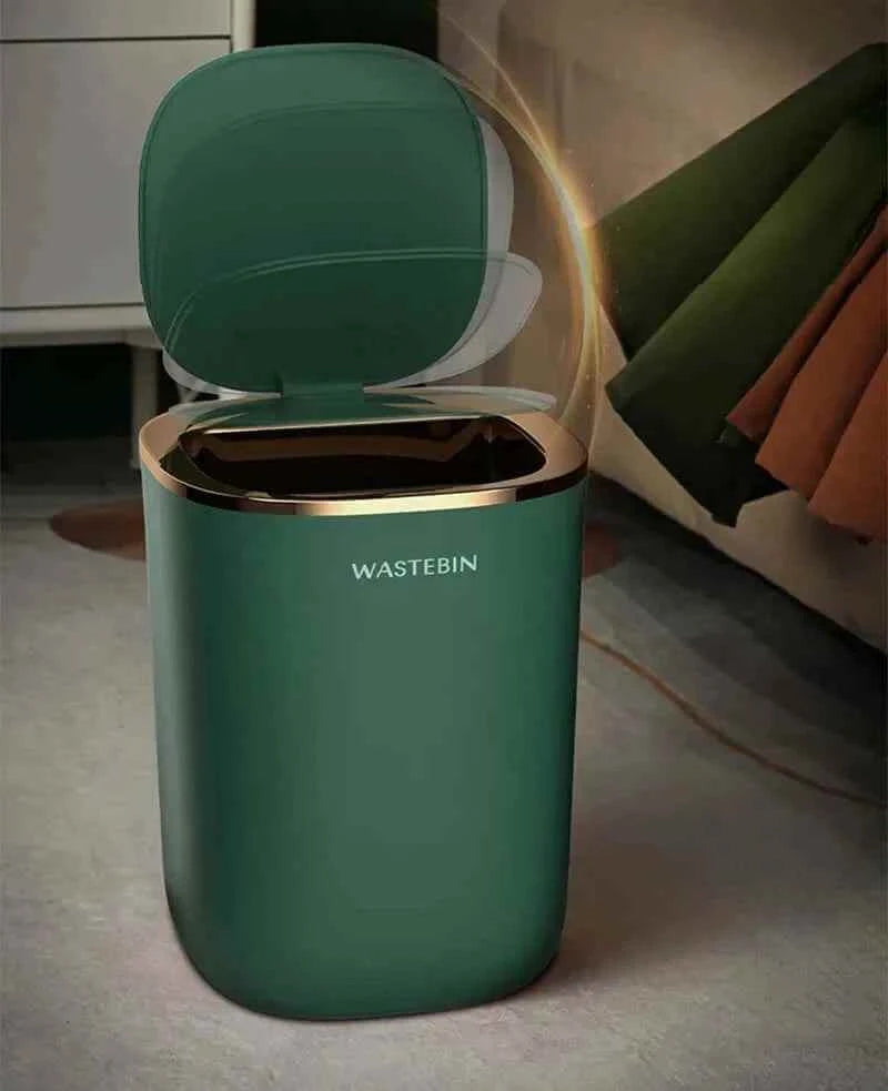 12L Luxury Bathroom Smart Sensor Trash Can 12L Luxury Bathroom Smart Sensor Trash Can green color