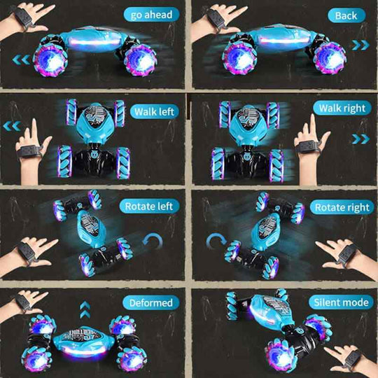 Remote Control Car Toys 16 Stunt LED Gesture Induction I4WD 1:16 Stunt