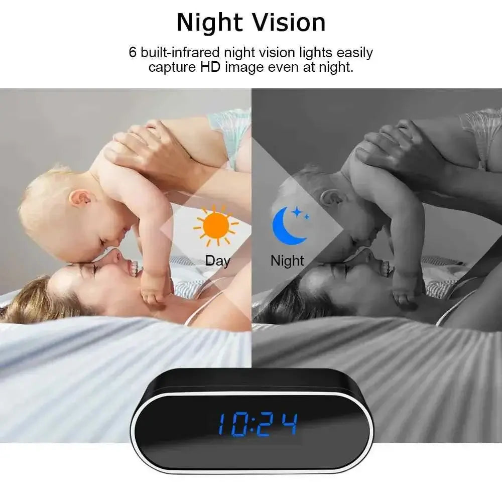 Mini Spy Camera Alarm Clock Full HD 1080P Wireless Wifi High Definition Video