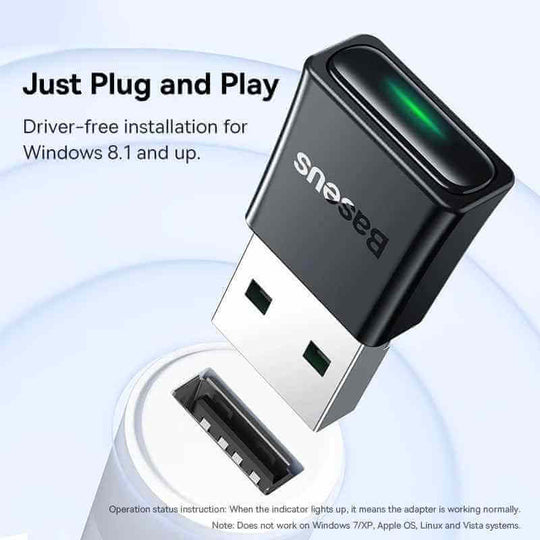 USB Bluetooth Adapter Dongle Adapter for PC Speaker Wireless 5.3 Plug