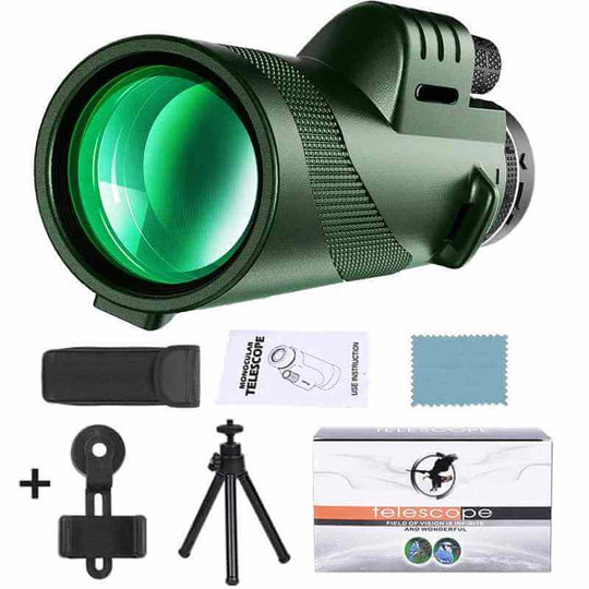 Kids Outdoor Camping: 80X100 HD Monocular Telescope Long Range Zoom With Tripod Phone Clip For Outdoor Hunting, Camping & Tourism