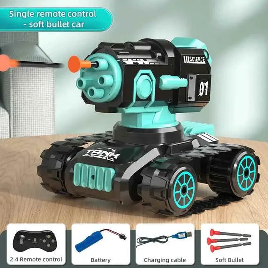 4WD Remote Control Tank Spray Fog a High Speed  Off-Road, All Terrain