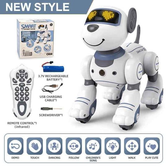 Robot Dog Remote Control Toy Stunt Voice Command Touch-Sense Music