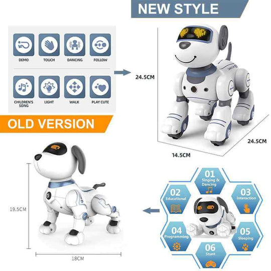 Robot Dog Remote Control Toy Stunt Voice Command Touch-Sense Music