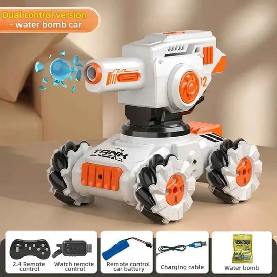 4WD Remote Control Tank Spray Fog a High Speed  Off-Road, All Terrain