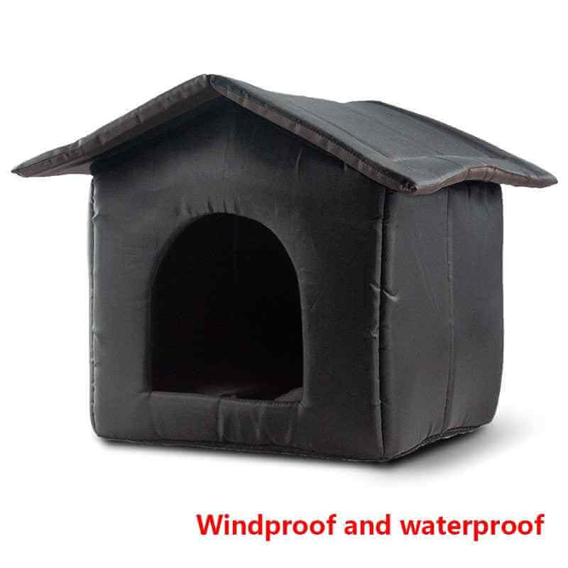 Outdoor Dog House Bed Waterproof Canvas Roof Bed Insulated All Weather