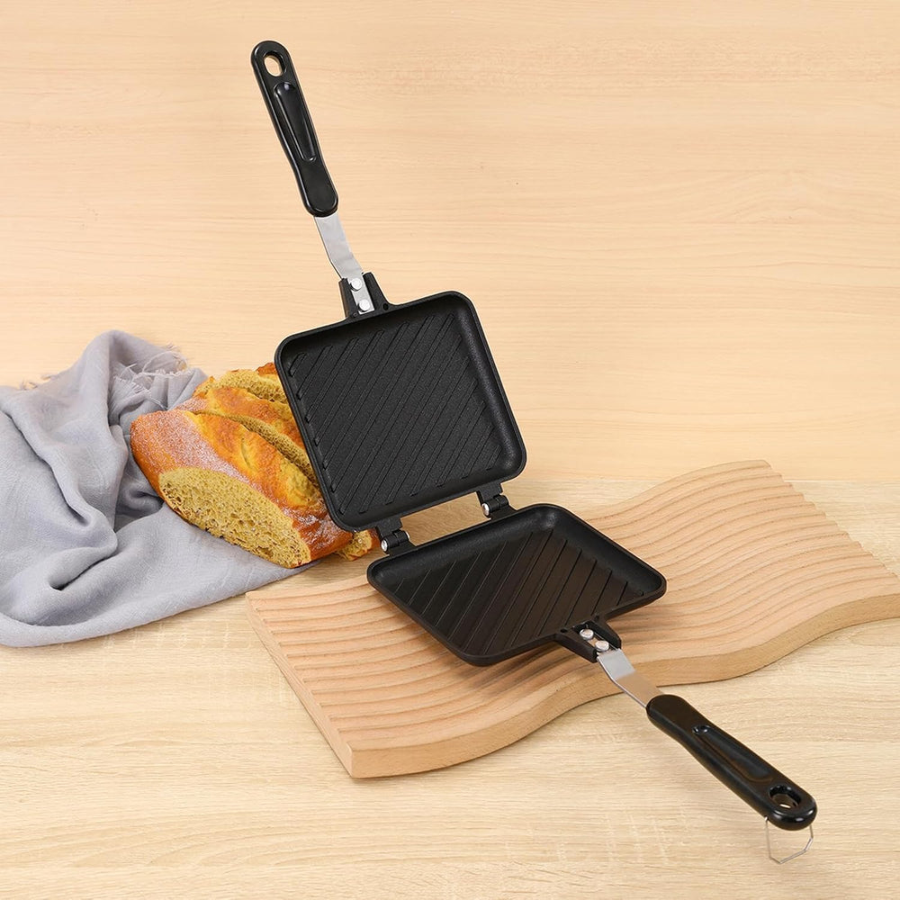 Non-Stick Sandwich Maker Iron Bread Toast Breakfast Machine Pancake Baking Barbecue Oven Mold Mould Grill Frying Pan