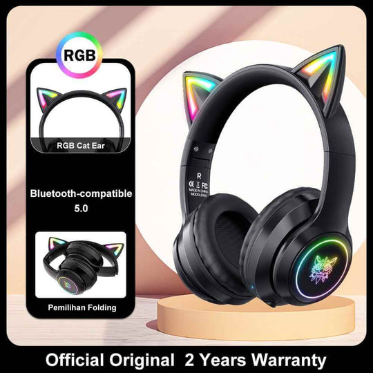 Headphones with RGB LED Light Flexible Mic Gaming Headset 7.1