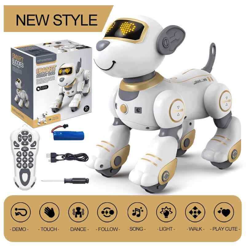 Robot Dog Remote Control Toy Stunt Voice Command Touch-Sense Music