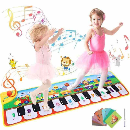 Children Musical Piano Play Mat, Animal Sound, Early Learning Stage