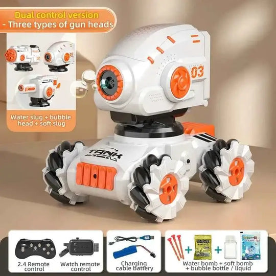 4WD Remote Control Tank Spray Fog a High Speed  Off-Road, All Terrain