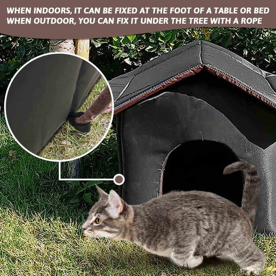 Outdoor Dog House Bed Waterproof Canvas Roof Bed Insulated All Weather