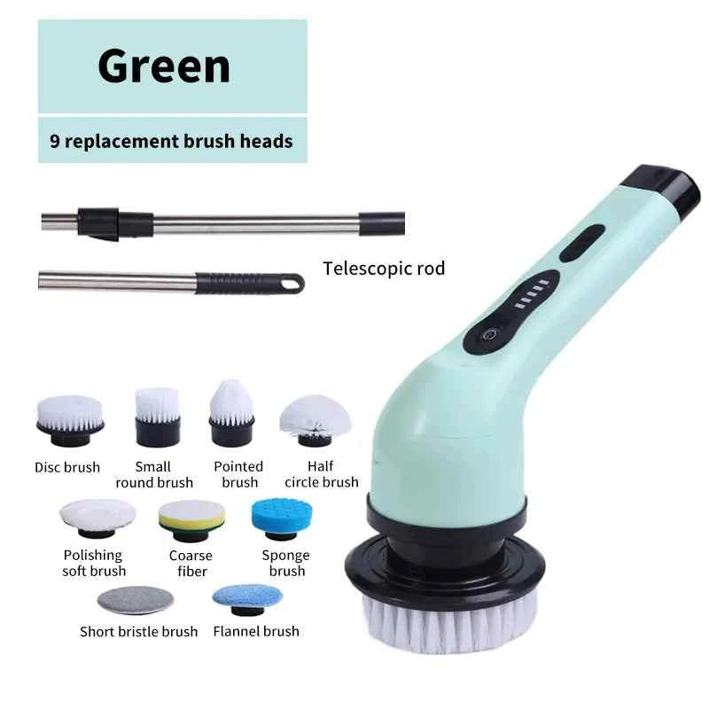 electric cleaning brush : Ultimate Pick 9-in-1 Spin Cleaning Brush