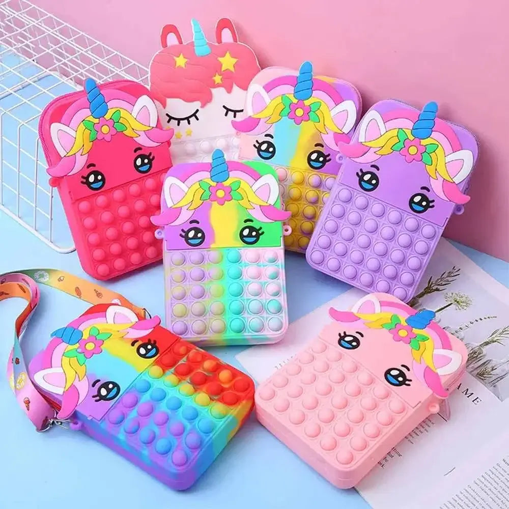 Fidget Purse Pop Fidget Push It Bubble Popper Unicorn Bag Ultimate Toy