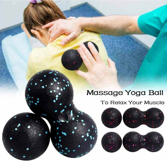 Color Black Ball Massage a Peanut shape for Relieve Pains and uses also as Yoga Ball