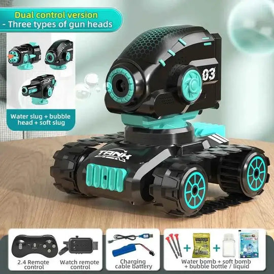 4WD Remote Control Tank Spray Fog a High Speed  Off-Road, All Terrain