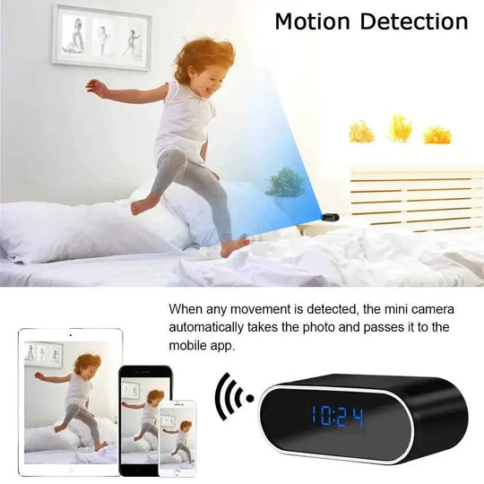 Mini Spy Camera Alarm Clock Full HD 1080P Wireless Wifi High Definition Video