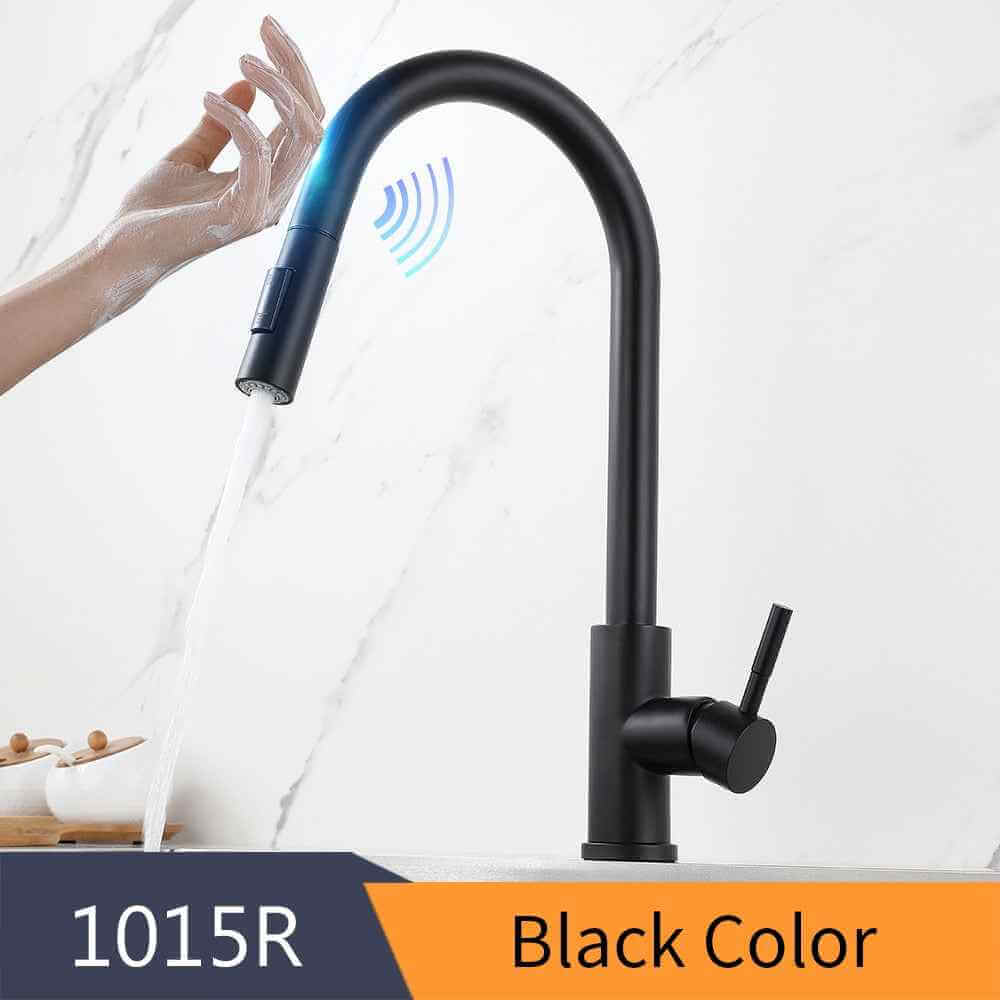 Smart Touch Kitchen Faucets with Sensor black color