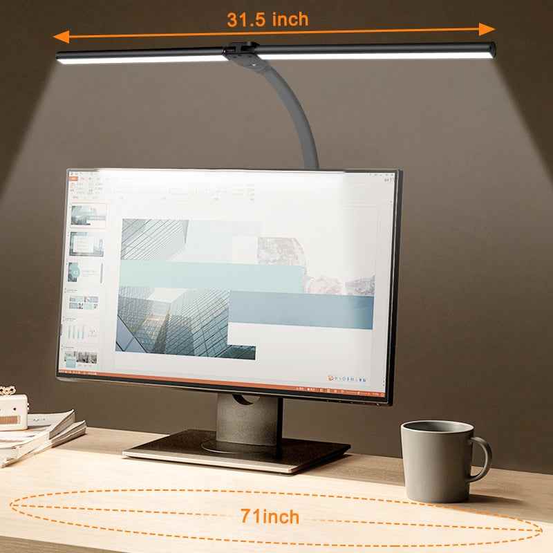 Desk Lamp for Architect Double Head LED Light Modern 24W 5 Dimmable