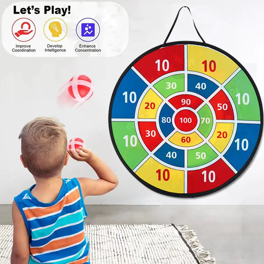 26" Large Dart Board Kids Toys With Sticky Balls Indoor/Sport Outdoor Fun Party Play Game