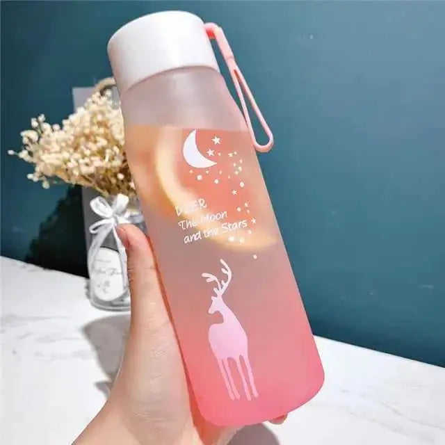 Water Bottle Drinkware 560ml Leak Proof Portable for Girl Outdoor Travel Leakproof Plastic My Cute Drink Bottle