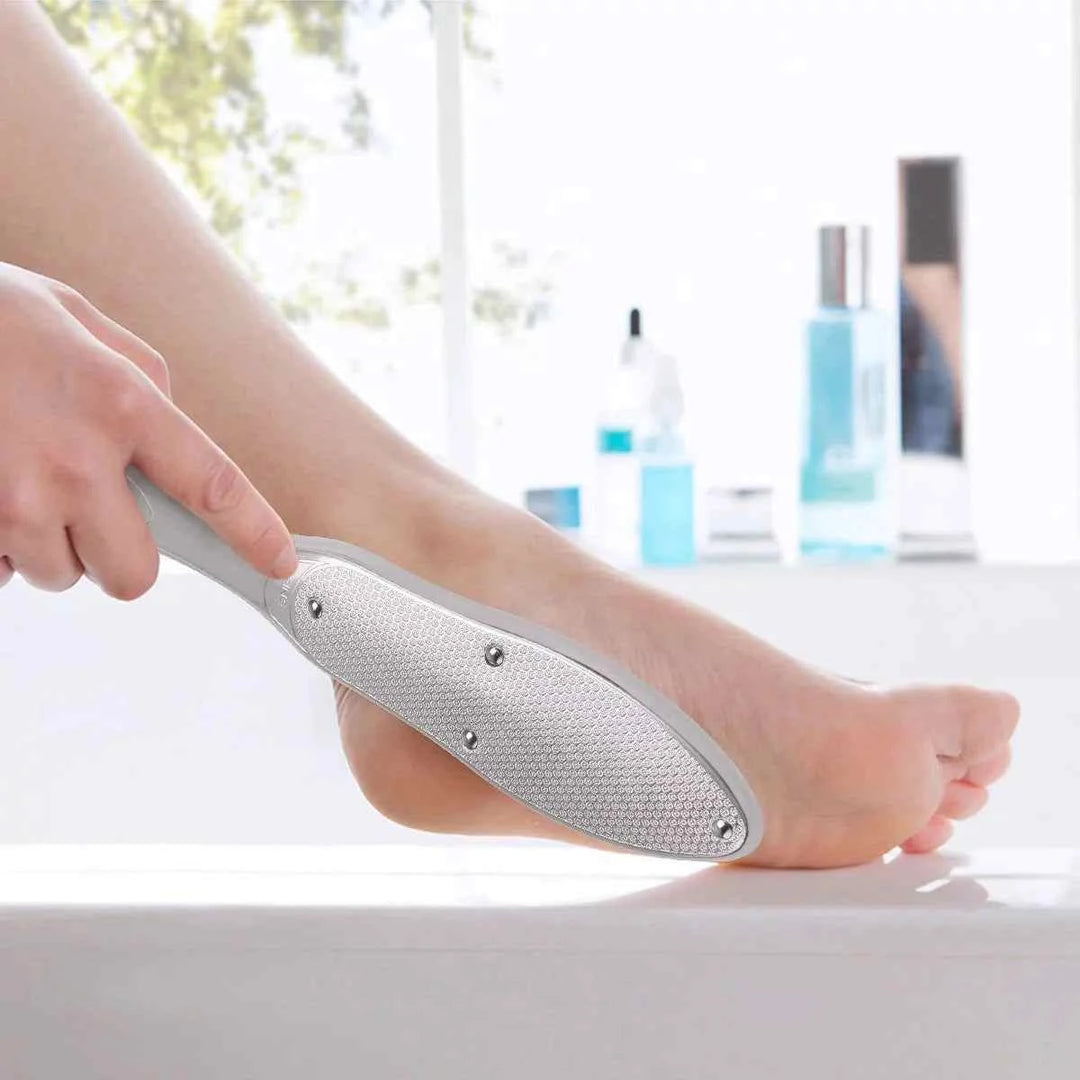 Callus Remover Sunflower Stainless Steel Scrubber for Hard Skin (Grey)