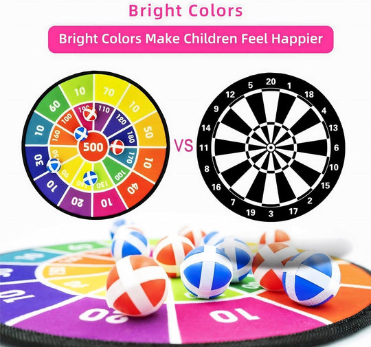 26" Large Dart Board Kids Toys With Sticky Balls Indoor/Sport Outdoor Fun Party Play Game