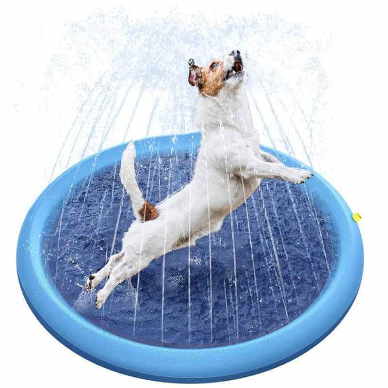 Pets Water Sprinkler Inflatable Bathtub with Water Spray for Pets