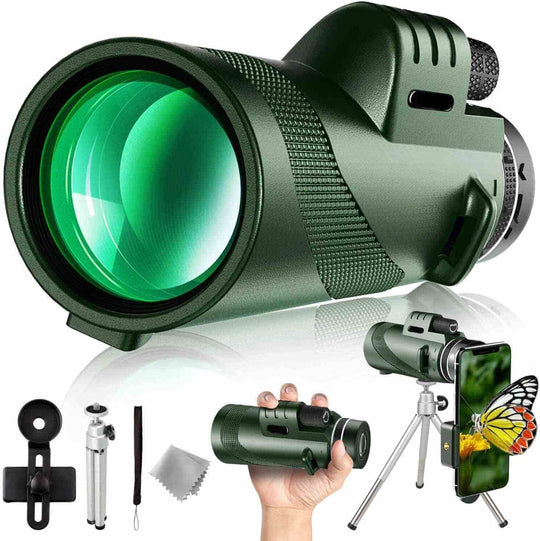 Kids Outdoor Camping: 80X100 HD Monocular Telescope Long Range Zoom With Tripod Phone Clip For Outdoor Hunting, Camping & Tourism